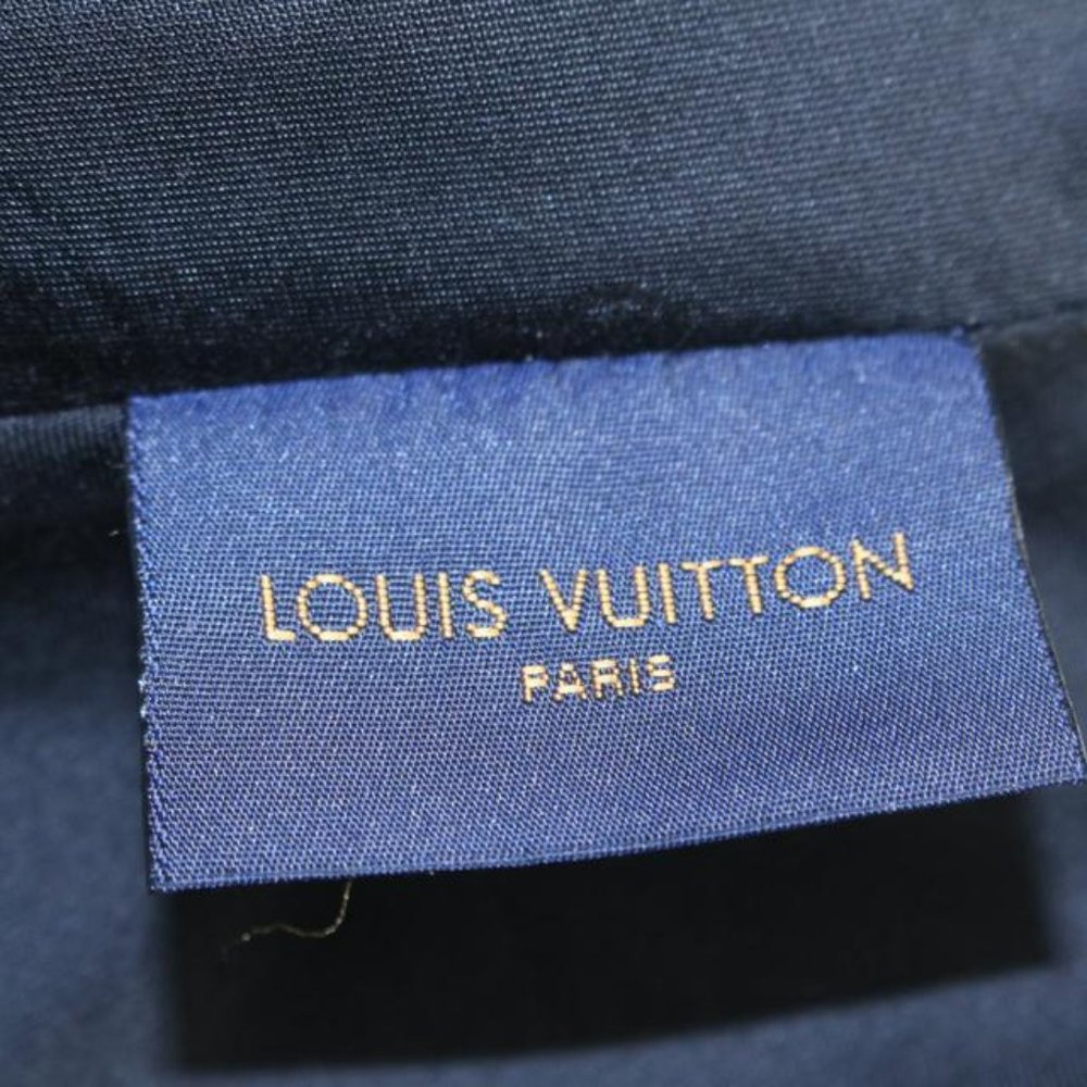 Louis Vuitton 21FW Black x Blue Leather Damier Infini Baseball Cap Hat 16lv45 - Picture 3 of 12